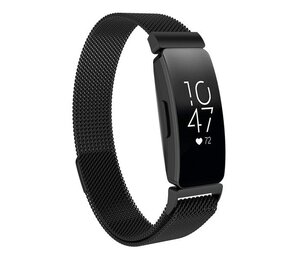 Strap-it® Fitbit Inspire 2 Milanese band (zwart)