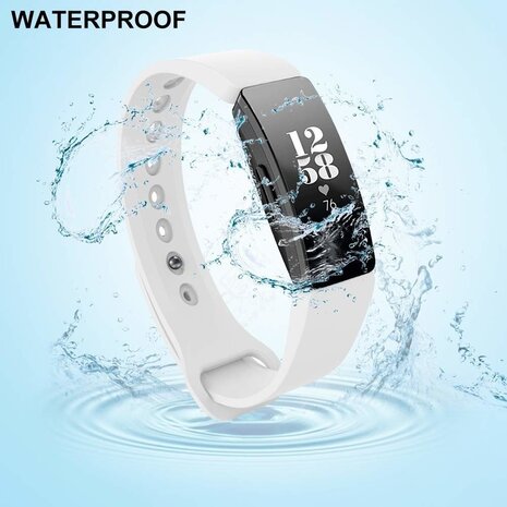 Strap-it® Strap-it Fitbit Inspire 2 silicone band (wit)