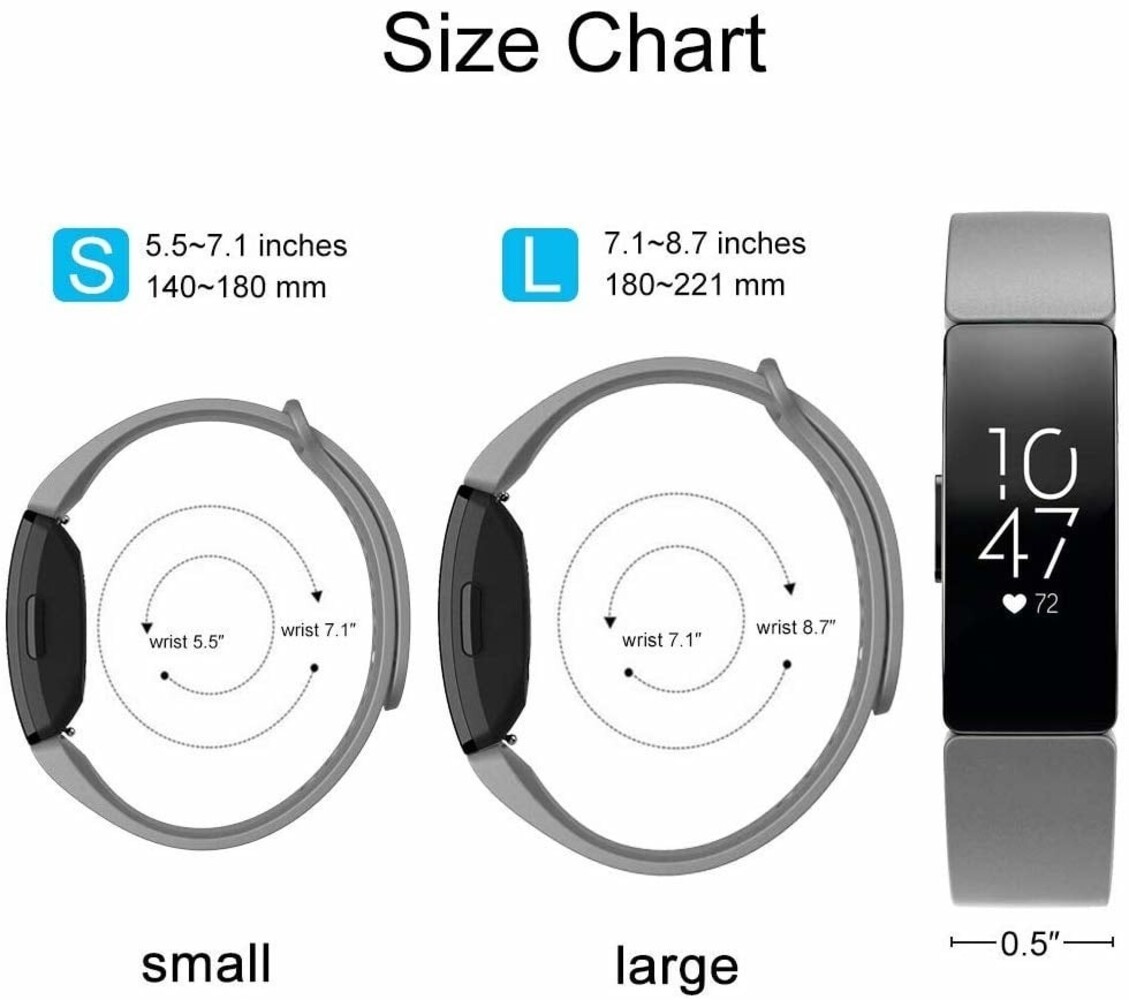 Strap-it® Strap-it Fitbit Inspire 2 silicone band (grijs)