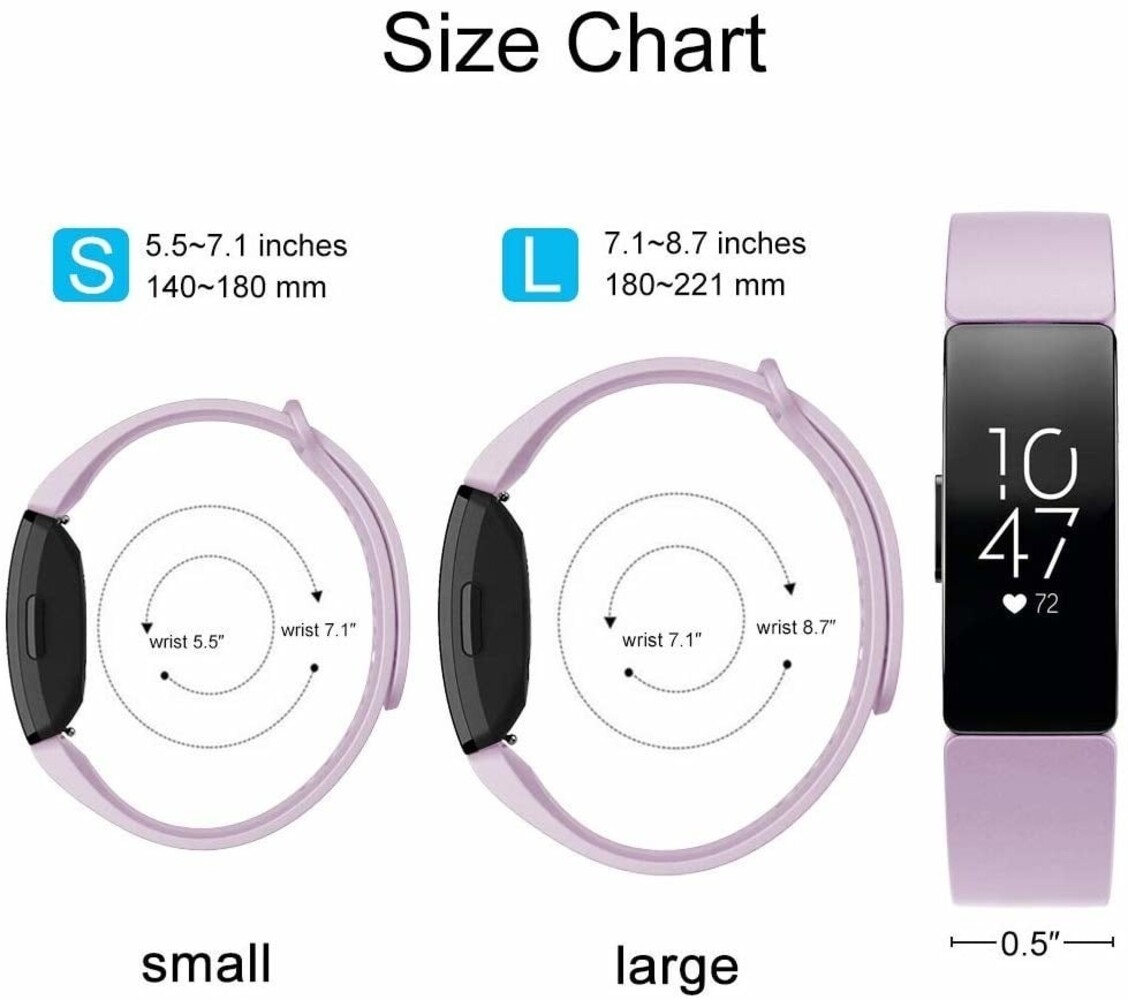 Strap-it® Strap-it Fitbit Inspire 2 silicone band (lila)