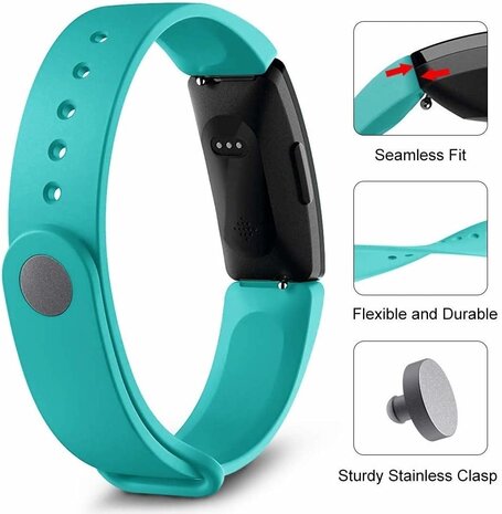 Strap-it® Strap-it Fitbit Inspire 2 silicone band (turquoise)