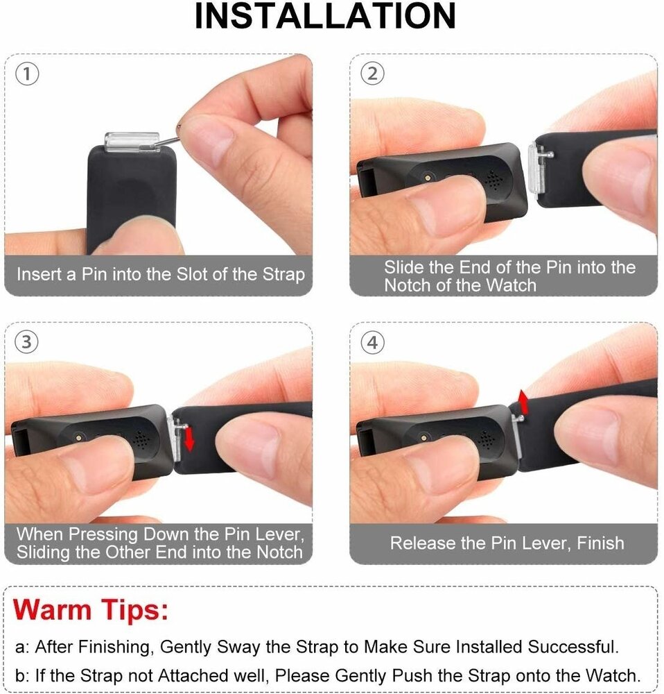 Strap-it® Strap-it Fitbit Inspire 2 silicone band (rood)