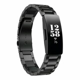 Strap-it® Fitbit Inspire 2 stalen bandje (zwart)