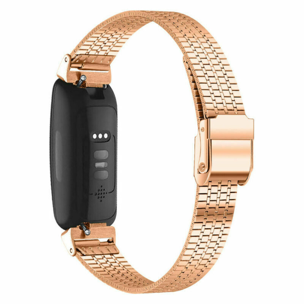 Strap-it® Strap-it Fitbit Inspire 2 roestvrij stalen band (rosé goud)