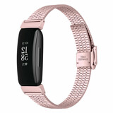 Strap-it® Fitbit Inspire 2 roestvrij stalen band (rosé pink)