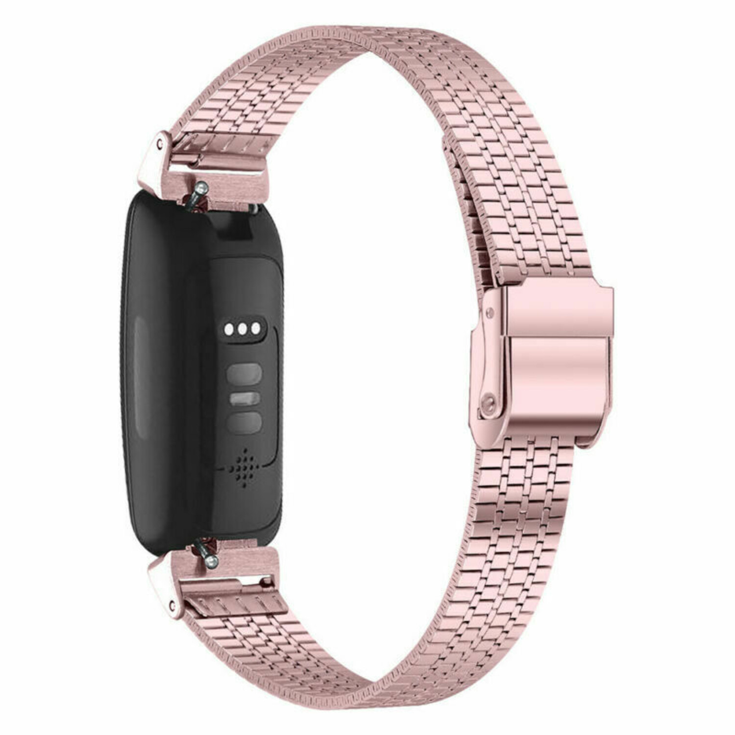 Fitbit inspire 2 roestvrij stalen band rose pink Smartwatchbanden