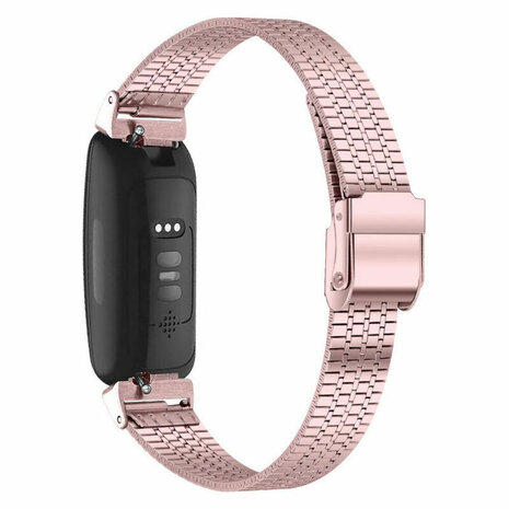 Strap-it® Strap-it Fitbit Inspire 2 roestvrij stalen band (rosé pink) Strap-it® Strap-it Fitbit Inspire 2 roestvrij stalen band (rosé pink)