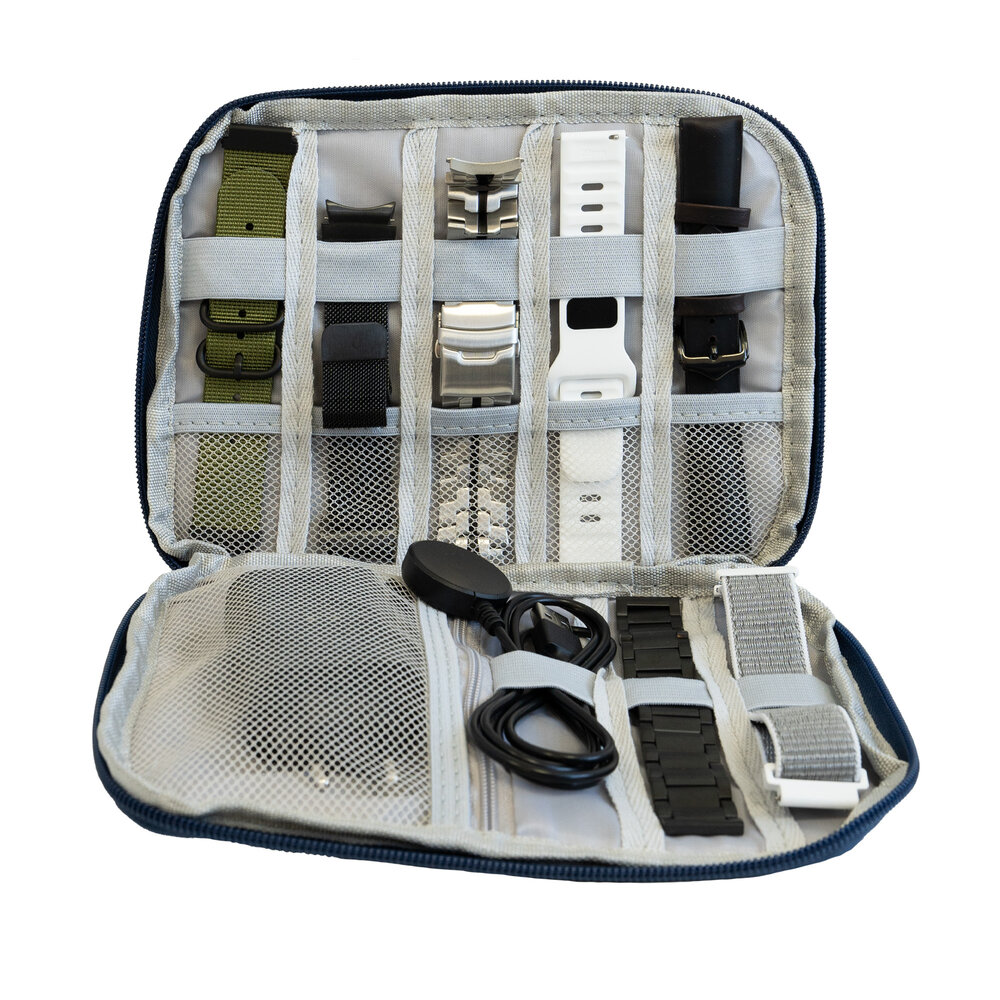 Strap-it® Strap-it Opbergtasje voor smartwatch bandjes (donkerblauw) Strap-it® Strap-it Opbergtasje voor smartwatch bandjes (donkerblauw)