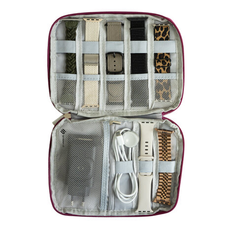 Strap-it® Strap-it Opbergtasje voor smartwatch bandjes (roze)