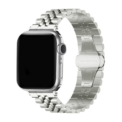 Strap-it® Strap-it Apple Watch Jubilee stalen band (titanium) Strap-it® Strap-it Apple Watch Jubilee stalen band (titanium)