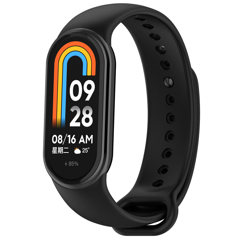 Strap-it® Strap-it Xiaomi Smart Band 9 siliconen bandje (zwart)