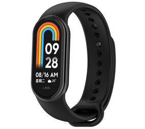Strap-it® Xiaomi Smart Band 9 siliconen bandje (zwart)