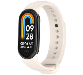 Strap-it® Xiaomi Smart Band 9 siliconen bandje (sterrenlicht)