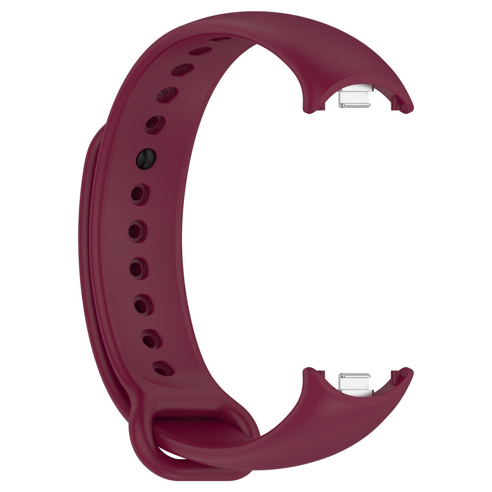 Strap-it® Strap-it Xiaomi Smart Band 9 siliconen bandje (wijnrood)