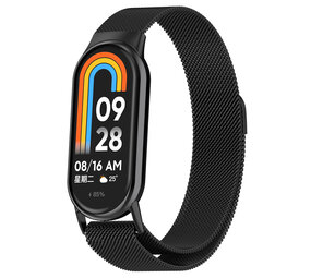 Strap-it® Xiaomi Smart Band 9 Milanese band (zwart)