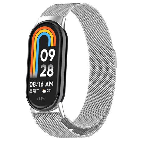 Strap-it® Strap-it Xiaomi Smart Band 9 Milanese band (zilver)