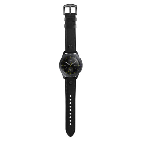 Strap-it® Strap-it Amazfit GTR Mini geschroefde leren bandje (zwart) Strap-it® Strap-it Amazfit GTR Mini geschroefde leren bandje (zwart)