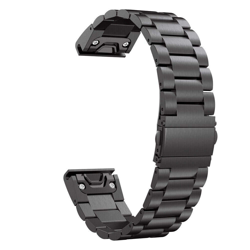 Strap-it® Strap-it Garmin Instinct stalen band (zwart)