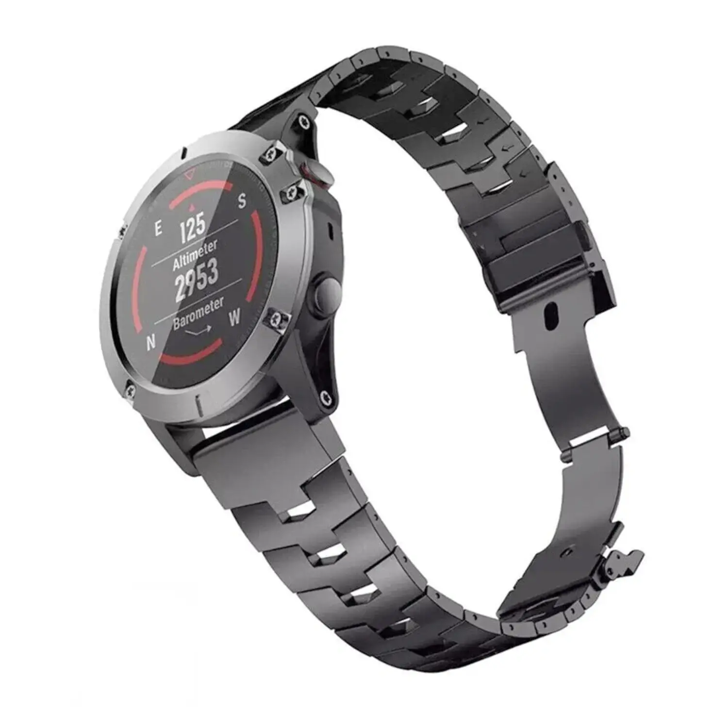 Garmin Instinct titanium bandje grafiet Smartwatchbanden