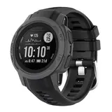 Strap-it® Garmin Instinct 2s siliconen bandje (zwart)