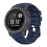 Strap-it® Garmin Instinct 2s siliconen bandje (donkerblauw)