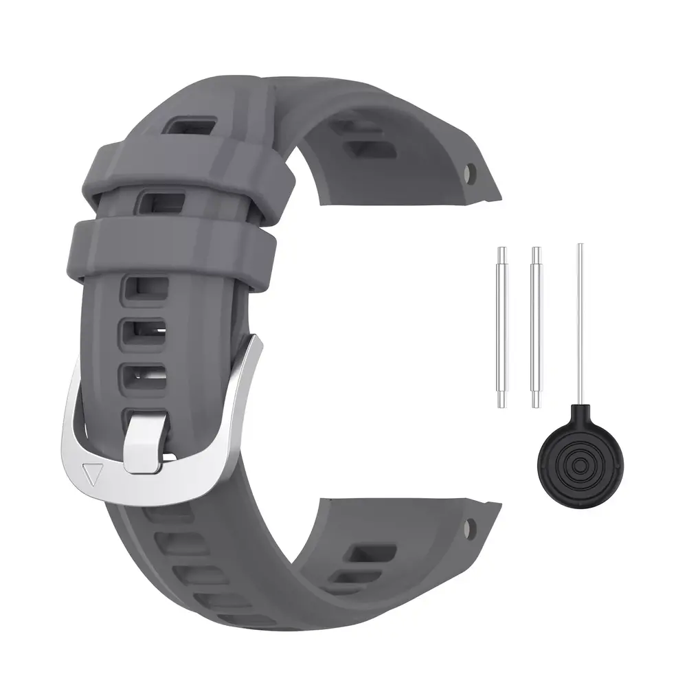 Strap-it® Strap-it Garmin Instinct 2s siliconen bandje (donkergrijs)
