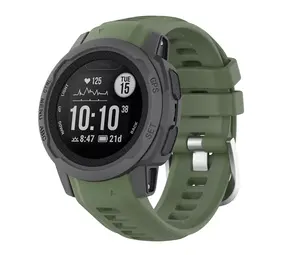 Strap-it® Garmin Instinct 2s siliconen bandje (donkergroen)