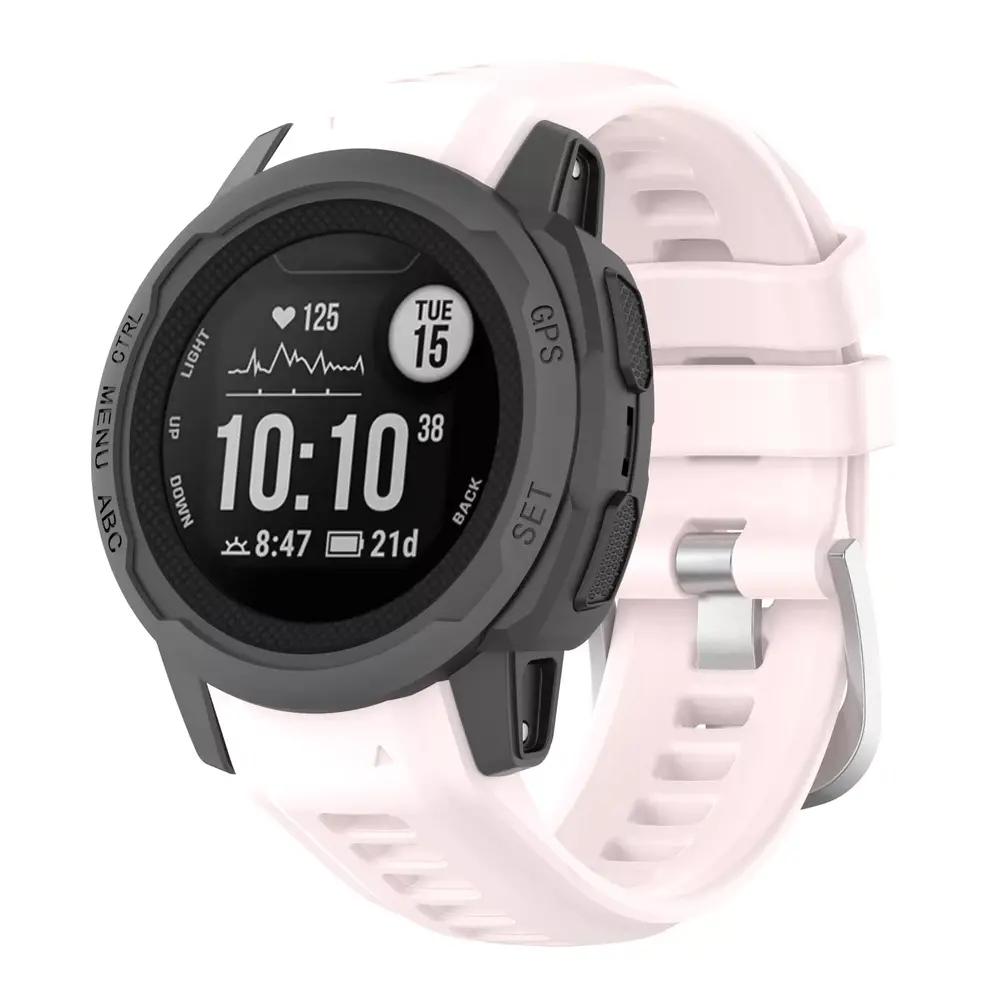 Strap-it® Strap-it Garmin Instinct 2s siliconen bandje (roze)
