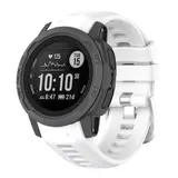 Strap-it® Garmin Instinct 2s siliconen bandje (wit)