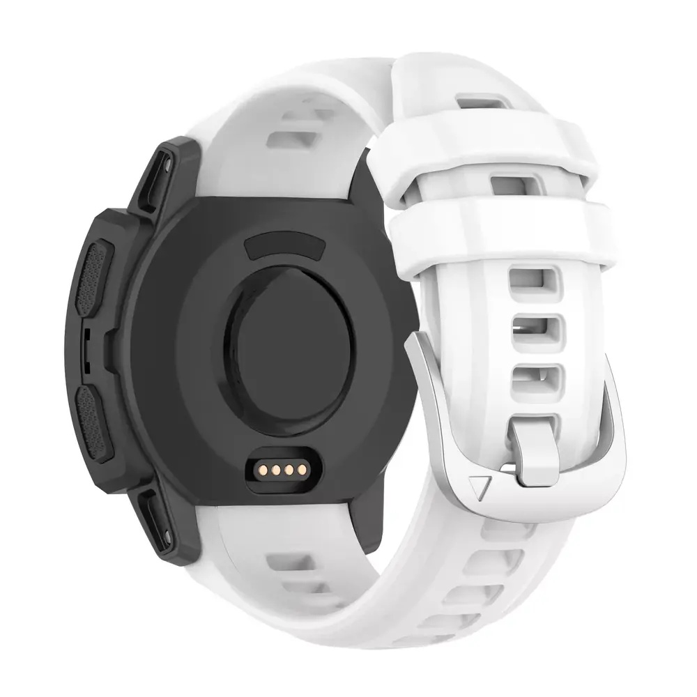 Strap-it® Strap-it Garmin Instinct 2s siliconen bandje (wit)