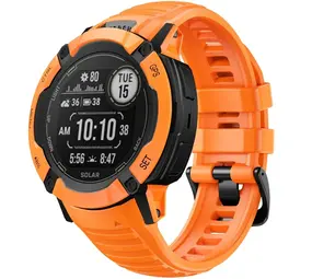 Strap-it® Garmin Instinct 2x siliconen bandje (oranje)