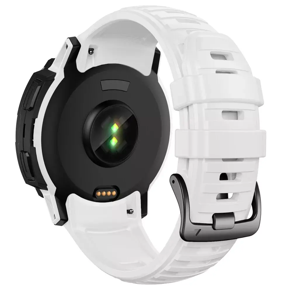 Strap-it® Strap-it Garmin Instinct 2x siliconen bandje (wit)