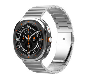 Strap-it® Samsung Galaxy Watch Ultra 'One Bead' titanium band (zilver)