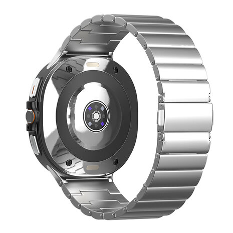 Strap-it® Strap-it Samsung Galaxy Watch Ultra 'One Bead' titanium band (zilver)