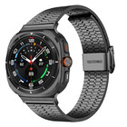Strap-it® Strap-it Samsung Galaxy Watch Ultra roestvrij stalen band (zwart)