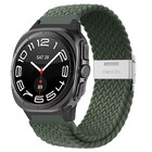 Strap-it® Strap-it Samsung Galaxy Watch Ultra gevlochten bandje (olijfgroen)