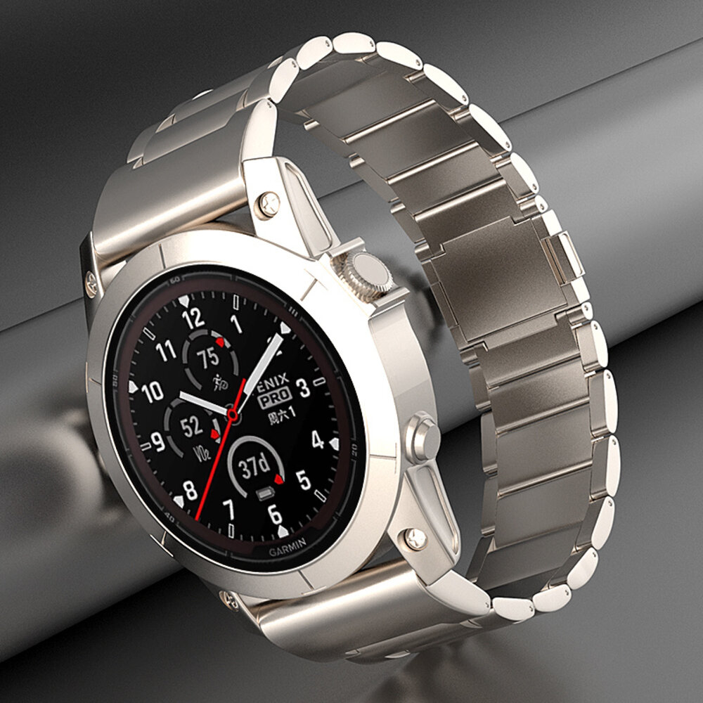 Strap-it® Strap-it Garmin Fenix 5 / 6 magnetische titanium band (titanium)