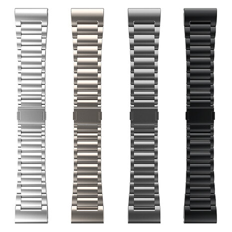 Garmin Fenix 5x 6x magnetische titanium band zilver Smartwatchbanden