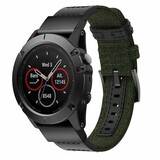 Strap-it® Garmin Epix Gen 2 nylon hybrid bandje (legergroen)