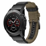 Strap-it® Garmin Epix Gen 2 nylon hybrid bandje (beige)