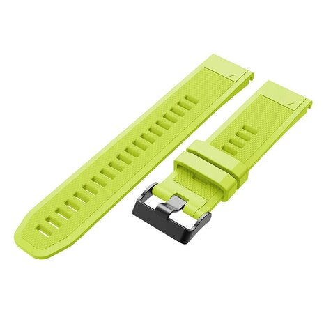 Strap-it® Strap-it Garmin Quatix 5 / 6 / 7 siliconen bandje (lichtgroen)