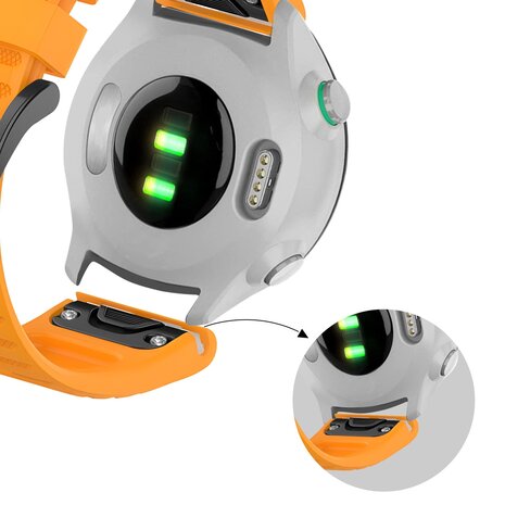Bandz Bandz Garmin Quatix 5 / 6 / 7 siliconen band met gesp (oranje)