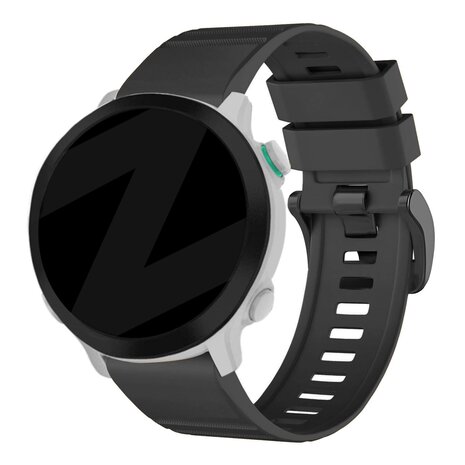 Bandz Bandz Garmin Quatix 5 / 6 / 7 siliconen band met gesp (zwart)