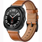 Strap-it® Strap-it Samsung Galaxy Watch Ultra leren gesp band (bruin)