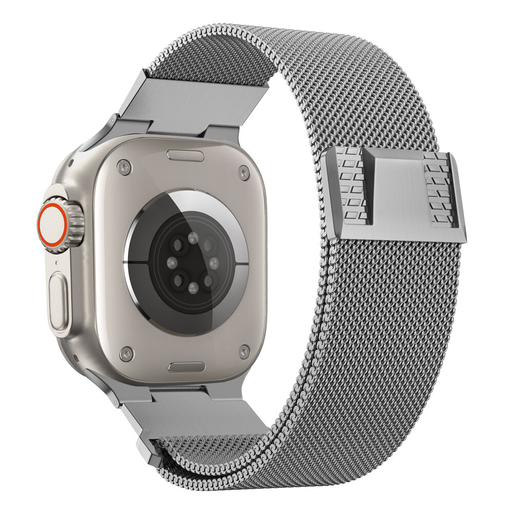 Bandz Bandz Apple Watch Milanese band 'Mecha' (titanium zilver)