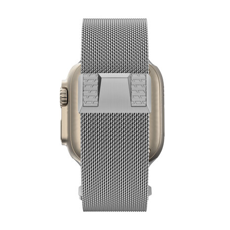 Bandz Bandz Apple Watch Milanese band 'Mecha' (titanium zilver)