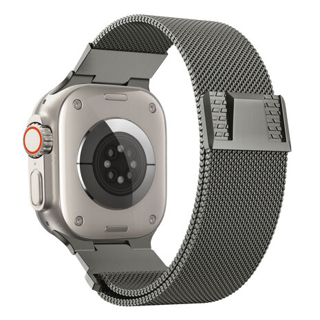 Bandz Bandz Apple Watch Milanese band 'Mecha' (titanium grijs)