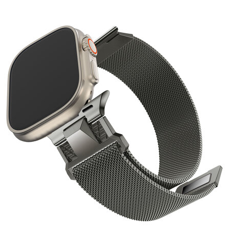 Bandz Bandz Apple Watch Milanese band 'Mecha' (titanium grijs)