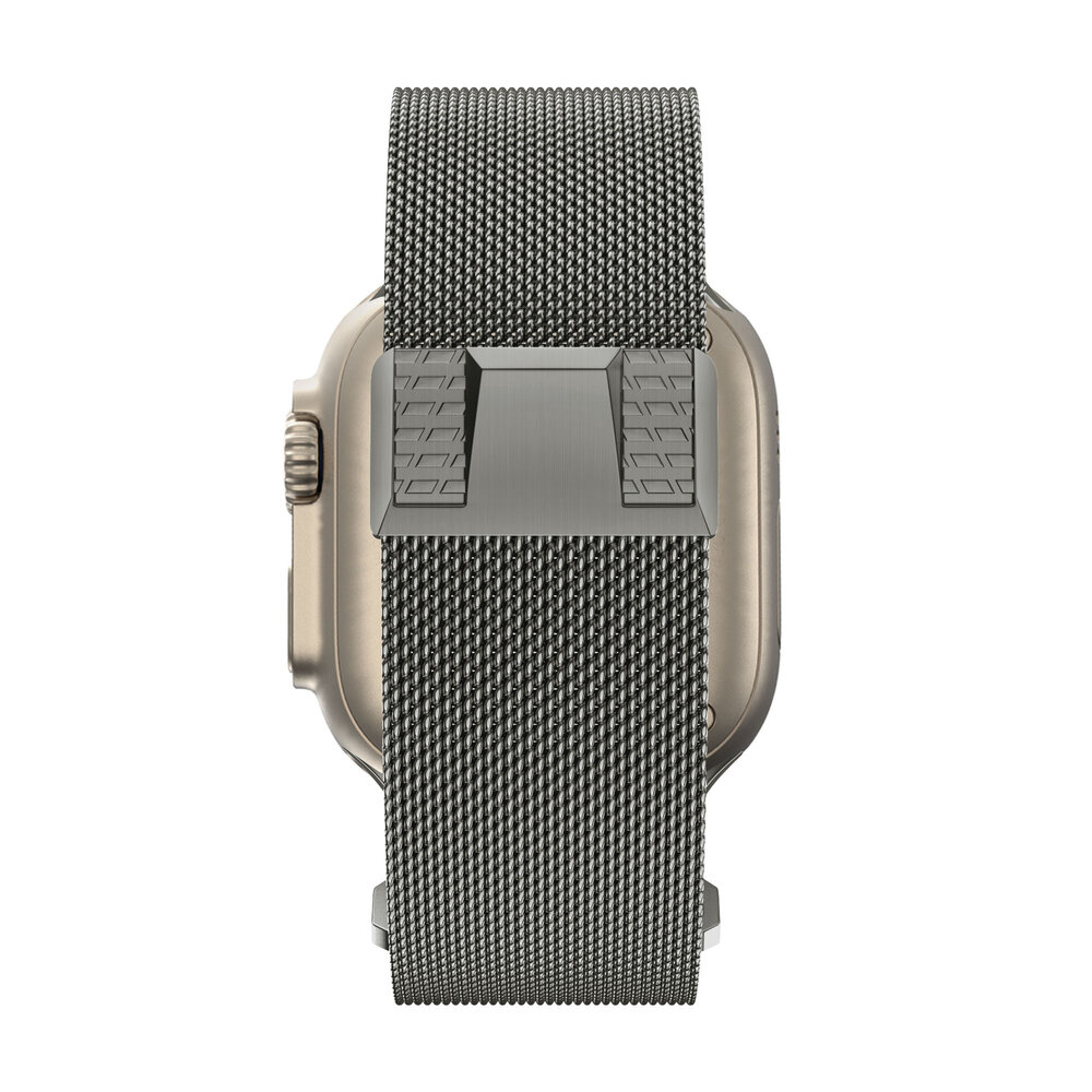 Bandz Bandz Apple Watch Milanese band 'Mecha' (titanium grijs)