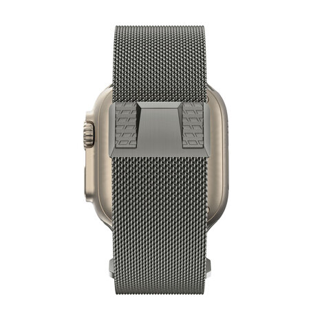 Bandz Bandz Apple Watch Milanese band 'Mecha' (titanium grijs)